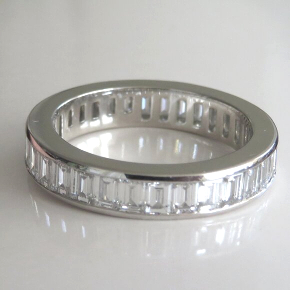 Tiffany & Co Platinum 2.56ct Baguette Diamond Eternity Band